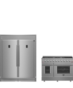 FBDL-005-01CAUS FORNO Premium 2-Piece Kitchen Bundle - Galiano 48" Gas Range, 60" Side-by-Side Refrigerator - FBDL-005-01CAUS