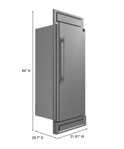 Alternative view of FFFFD1722-32RS Forno Maderno 28-Inch Built-In Convertible Refrigerator, 13.6 cu.ft, Right Swing, Decorative Grill, ENERGY STAR Certified