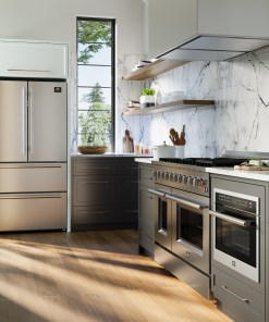 Alternative view of FRHRE5312-44 FORNO Arezzo 44-Inch Recessed Ceiling Range Hood, Dual Motors, 1200 CFM, Hybrid Filters, Remote Control