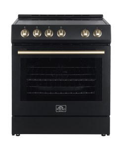 FFSEL6022-30BLK Forno Leonardo Espresso Cuisinière électrique noire 30 pouces, convection véritable, écoénergétique