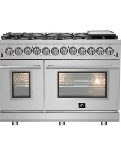 FFSGS6125-48 Forno Massimo 48-Inch Freestanding Dual Fuel Range, 8 Burners, Double Convection Ovens