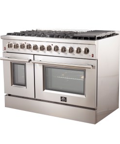 Alternative view of FBDL-005-02CAUS FORNO Premium 2-Piece Kitchen Bundle - Galiano 48" Stainless Steel Dual Fuel Range, 60" Stainless Steel Side-by-side Convertible Refrigerator - FBDL-005-02CAUS