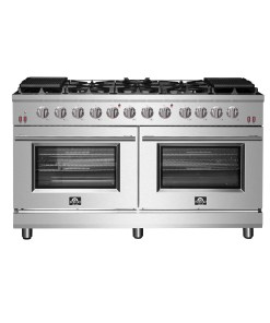 FFSGS6239-60 Forno Massimo Cuisinière à gaz pose libre de 60 pouces, 10 brûleurs, four à convection véritable