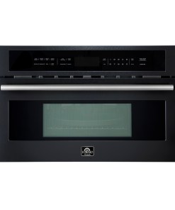 Alternative view of FMWDR3093-30BLK Forno Oliena Espresso Black 30-Inch Built-In Microwave and Convection Oven Combo, 1.6 cu.ft, 1750W Convection, 1000W Microwave, Stainless Steel Interior, Glass Touch Controls, Sensor Cooking