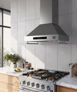 Alternative view of FRHWM5503-30 Forno Venezia 30 Inch Wall-Mounted Range Hood with Touch Controls and Baffle Filters