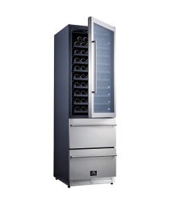 Alternative view of FWCDR6628-24S Forno Azienda 24-Inch Dual Temperature Zone Wine Cooler, Up to 108 Bottles, Two Refrigerated Drawers, Adjustable Temperature Zones, Energy Efficient