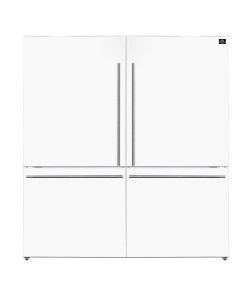 Alternative view of FFFFD1787-60WHT Forno Milano 2-Piece 62-Inch Freestanding Dual Bottom Freezer Refrigerator, White – 34.4 cu.ft, Touch Control, Ice Maker