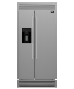 FFRBI1844-40SG Forno Salerno 40-Inch Built-In Stainless Steel Refrigerator, 20 cu.ft, Decorative Grill, ENERGY STAR Certified