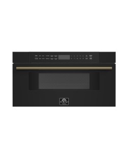 FMWDR3000-30BLK Forno Capoliveri Espresso 30-Inch Microwave Drawer, Black, 1.2 cu.ft, 1500 Watts, Built-In, Touch Control LCD Display, Auto-Touch Open/Close, 11 Power Levels, Sensor Cooking