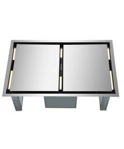 FRHRE5312-44 FORNO Arezzo 44-Inch Recessed Ceiling Range Hood, Dual Motors, 1200 CFM, Hybrid Filters, Remote Control