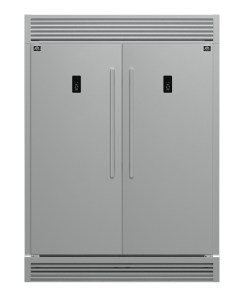 FFFFD1738-60SG Forno Fortezza 60 Inch Convertible Refrigerator/Freezer with Trim Grill, Stainless Steel, Total No Frost, with Automatic Ice Maker