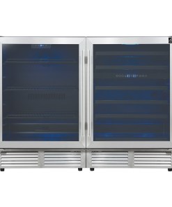 FWCDR6699-48S Forno Gemello 48 Inch Side-by-Side Wine and Beverage Cooler in Stainless Steel, French Door, 9.6 cu. ft.