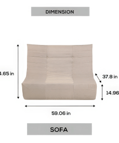 Alternative view of Deko Living Beige Outdoor Compressed Foam Sofa COP30219SOF